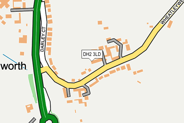 DH2 3LD map - OS OpenMap – Local (Ordnance Survey)