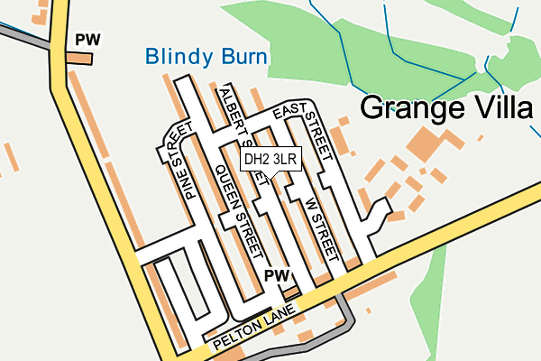 DH2 3LR map - OS OpenMap – Local (Ordnance Survey)