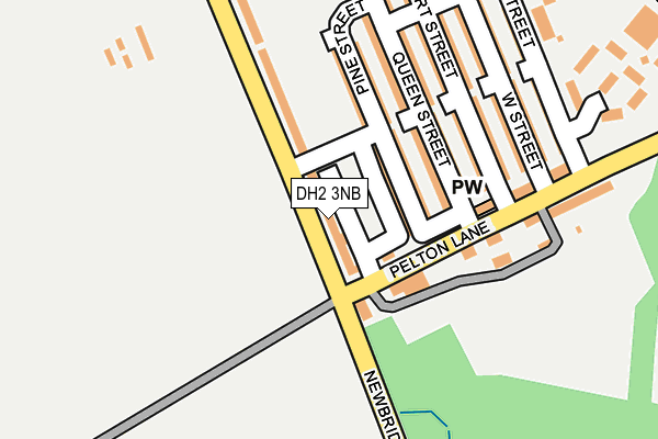 DH2 3NB map - OS OpenMap – Local (Ordnance Survey)