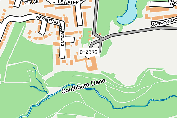 DH2 3RG map - OS OpenMap – Local (Ordnance Survey)