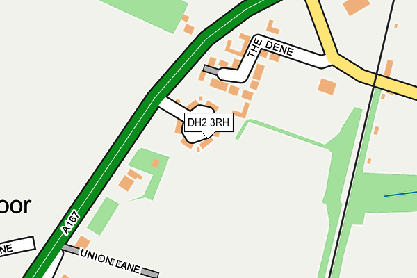DH2 3RH map - OS OpenMap – Local (Ordnance Survey)