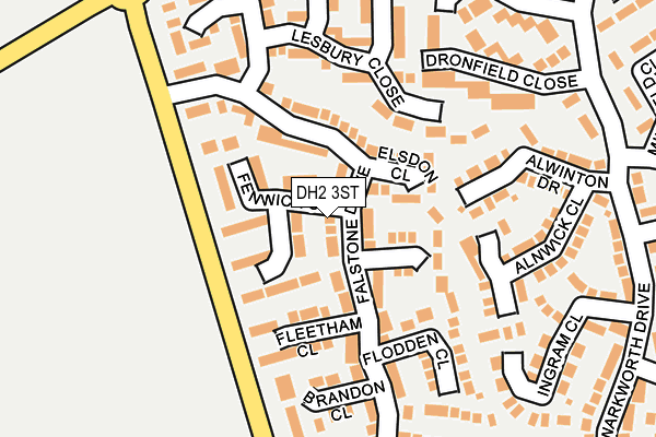 DH2 3ST map - OS OpenMap – Local (Ordnance Survey)