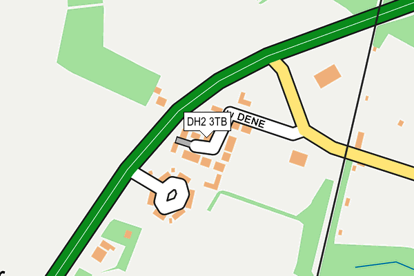 DH2 3TB map - OS OpenMap – Local (Ordnance Survey)