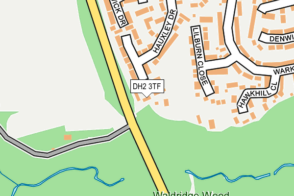 DH2 3TF map - OS OpenMap – Local (Ordnance Survey)
