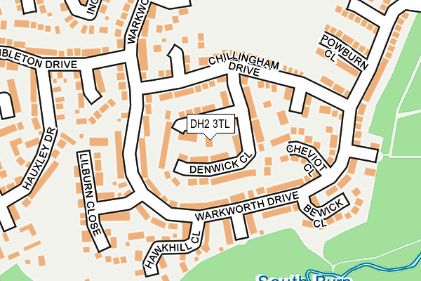 DH2 3TL map - OS OpenMap – Local (Ordnance Survey)