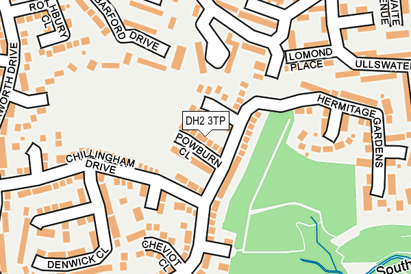 DH2 3TP map - OS OpenMap – Local (Ordnance Survey)