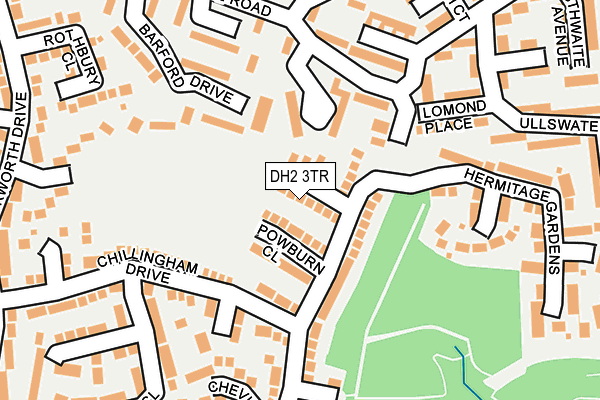DH2 3TR map - OS OpenMap – Local (Ordnance Survey)