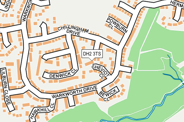 DH2 3TS map - OS OpenMap – Local (Ordnance Survey)