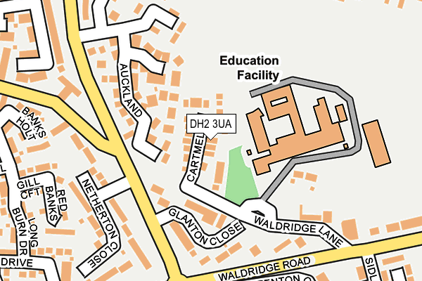 DH2 3UA map - OS OpenMap – Local (Ordnance Survey)