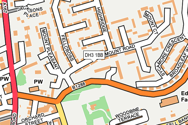 DH3 1BB map - OS OpenMap – Local (Ordnance Survey)