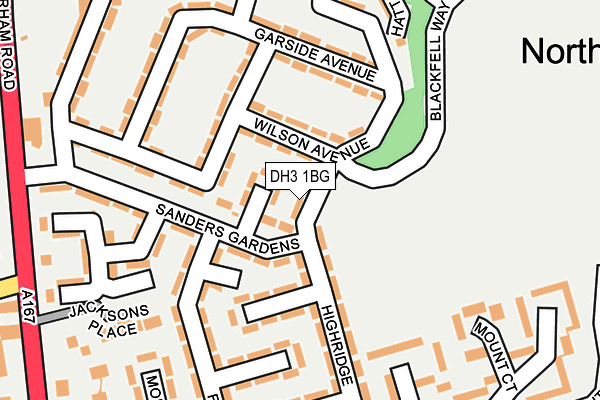 DH3 1BG map - OS OpenMap – Local (Ordnance Survey)