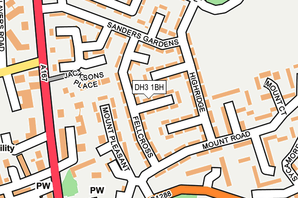 DH3 1BH map - OS OpenMap – Local (Ordnance Survey)