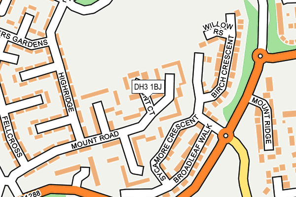 DH3 1BJ map - OS OpenMap – Local (Ordnance Survey)