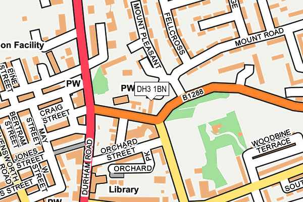 DH3 1BN map - OS OpenMap – Local (Ordnance Survey)
