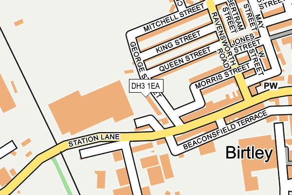 DH3 1EA map - OS OpenMap – Local (Ordnance Survey)