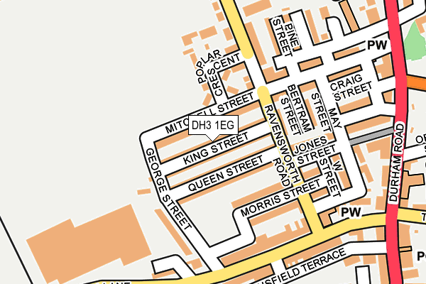 DH3 1EG map - OS OpenMap – Local (Ordnance Survey)