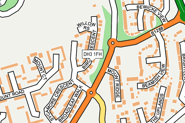 DH3 1FH map - OS OpenMap – Local (Ordnance Survey)
