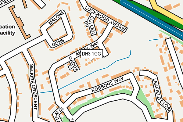 DH3 1GG map - OS OpenMap – Local (Ordnance Survey)