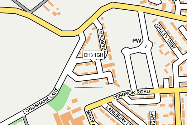 DH3 1GH map - OS OpenMap – Local (Ordnance Survey)