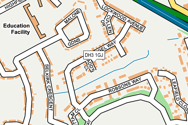 DH3 1GJ map - OS OpenMap – Local (Ordnance Survey)