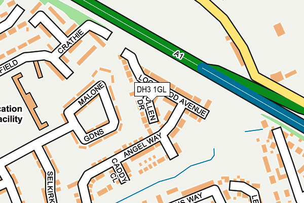 DH3 1GL map - OS OpenMap – Local (Ordnance Survey)