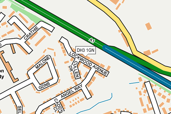 DH3 1GN map - OS OpenMap – Local (Ordnance Survey)