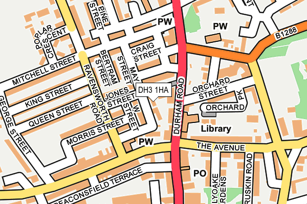 DH3 1HA map - OS OpenMap – Local (Ordnance Survey)