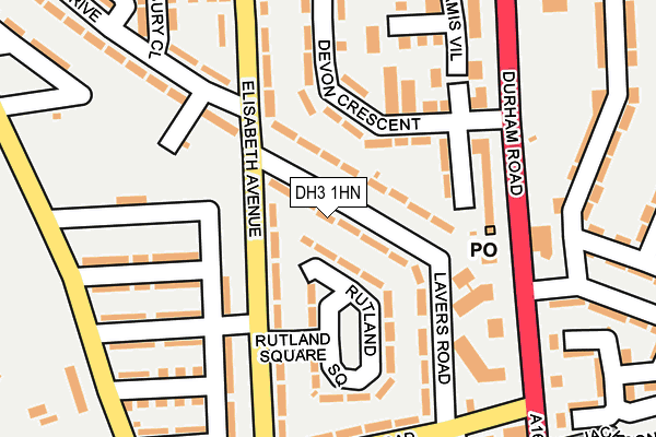 DH3 1HN map - OS OpenMap – Local (Ordnance Survey)