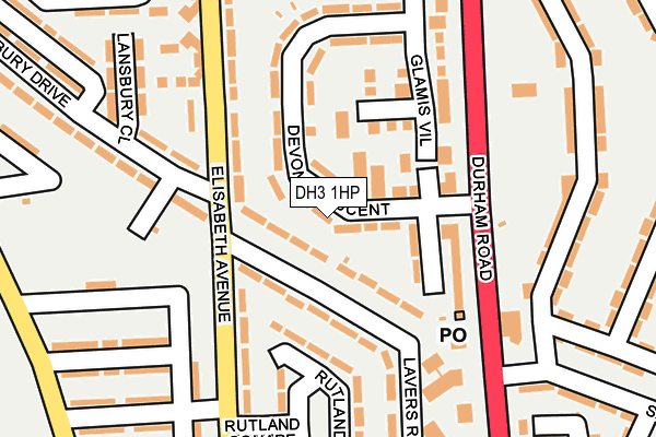 DH3 1HP map - OS OpenMap – Local (Ordnance Survey)