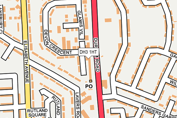 DH3 1HT map - OS OpenMap – Local (Ordnance Survey)