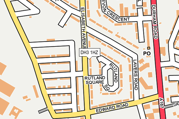 DH3 1HZ map - OS OpenMap – Local (Ordnance Survey)