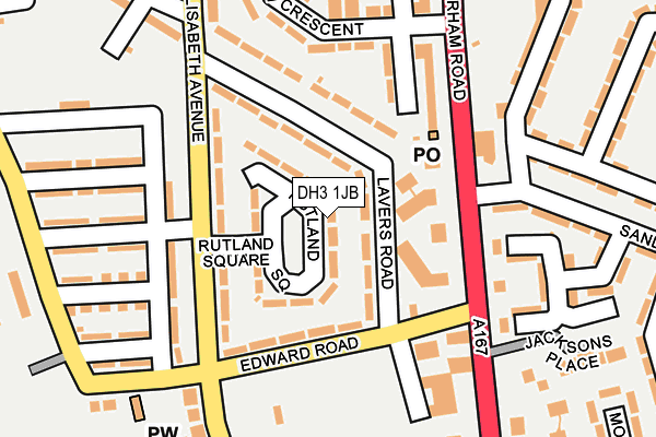 DH3 1JB map - OS OpenMap – Local (Ordnance Survey)