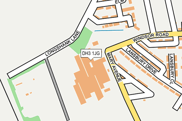 DH3 1JG map - OS OpenMap – Local (Ordnance Survey)
