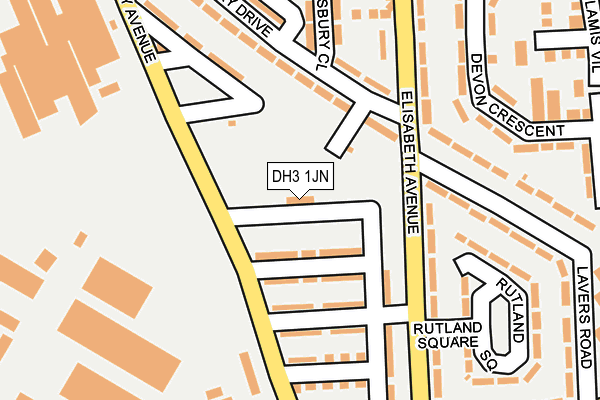 DH3 1JN map - OS OpenMap – Local (Ordnance Survey)
