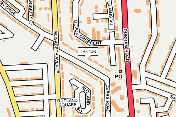 DH3 1JR map - OS OpenMap – Local (Ordnance Survey)