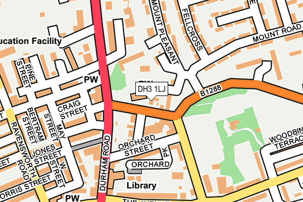 DH3 1LJ map - OS OpenMap – Local (Ordnance Survey)