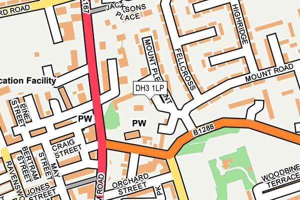 DH3 1LP map - OS OpenMap – Local (Ordnance Survey)