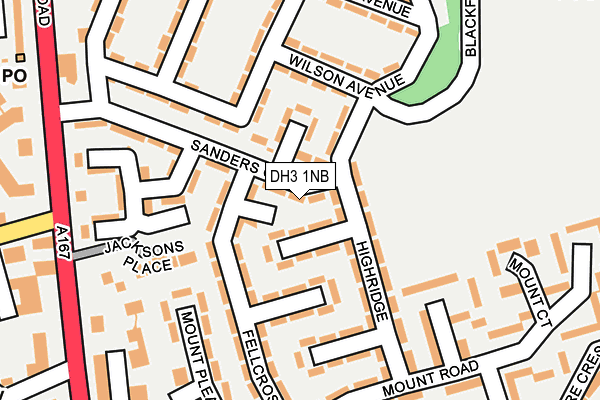 DH3 1NB map - OS OpenMap – Local (Ordnance Survey)