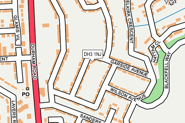 DH3 1NJ map - OS OpenMap – Local (Ordnance Survey)