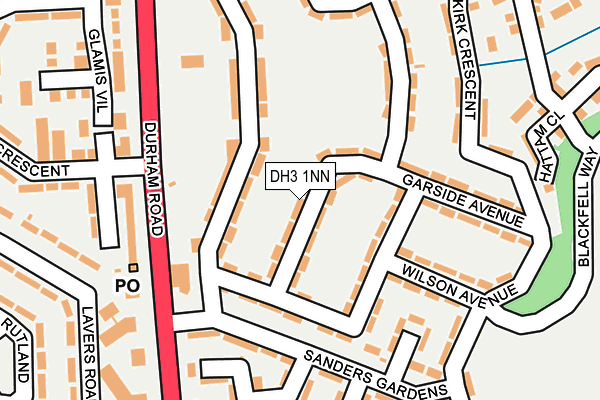 DH3 1NN map - OS OpenMap – Local (Ordnance Survey)