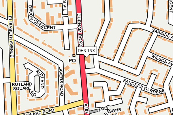 DH3 1NX map - OS OpenMap – Local (Ordnance Survey)