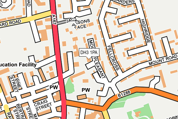 DH3 1PA map - OS OpenMap – Local (Ordnance Survey)