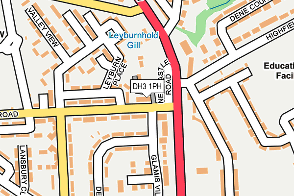 DH3 1PH map - OS OpenMap – Local (Ordnance Survey)