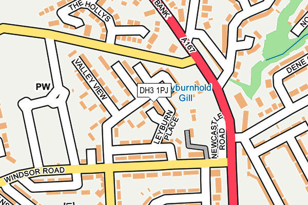 DH3 1PJ map - OS OpenMap – Local (Ordnance Survey)