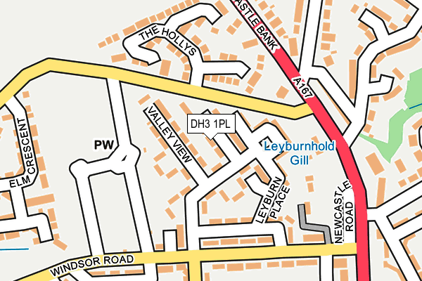 DH3 1PL map - OS OpenMap – Local (Ordnance Survey)