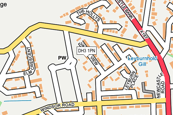 DH3 1PN map - OS OpenMap – Local (Ordnance Survey)