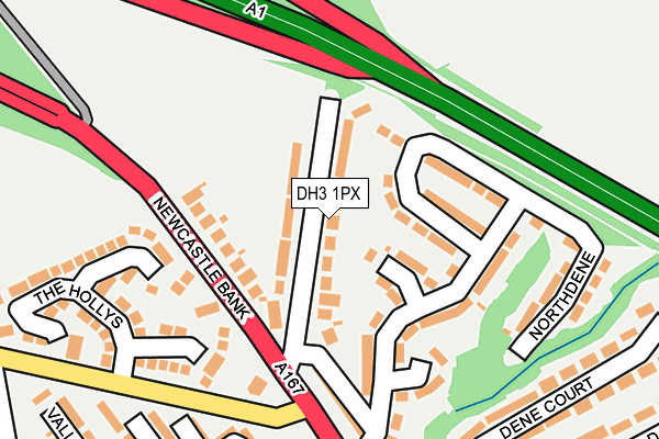 DH3 1PX map - OS OpenMap – Local (Ordnance Survey)