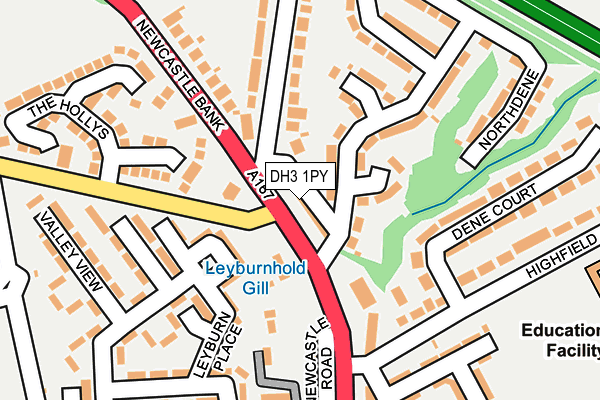 DH3 1PY map - OS OpenMap – Local (Ordnance Survey)