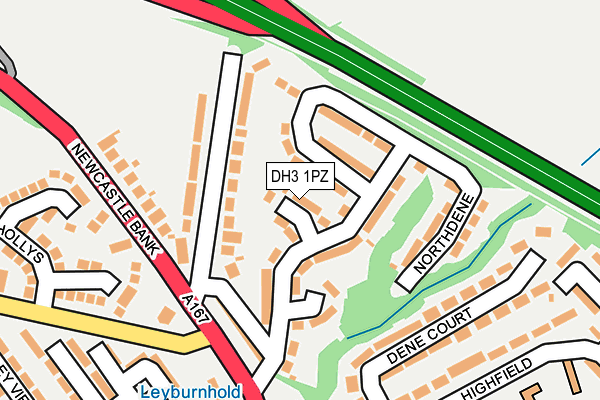 DH3 1PZ map - OS OpenMap – Local (Ordnance Survey)