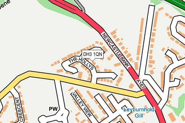 DH3 1QN map - OS OpenMap – Local (Ordnance Survey)